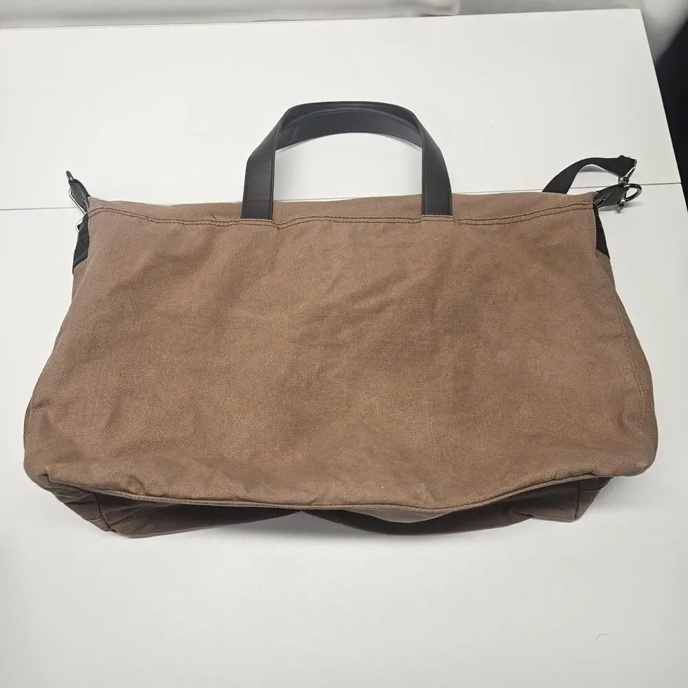 Buffalo David Bitton Tan Canvas Duffel with Black Trim
